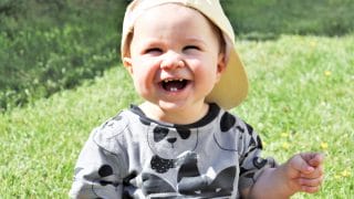 Little boy laughing
