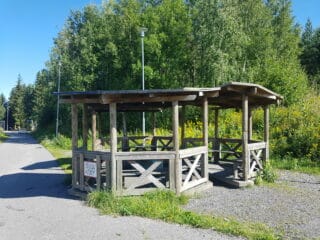Lägerplatsen vid Halkokaribacken.