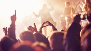 konsertin yleisöä