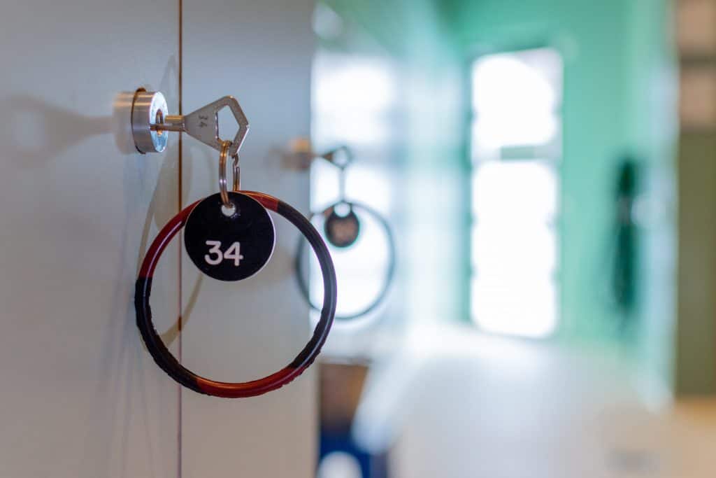 Nyckelring i klädskåp