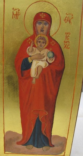 Ikoni; Maria ja Jeesus.
