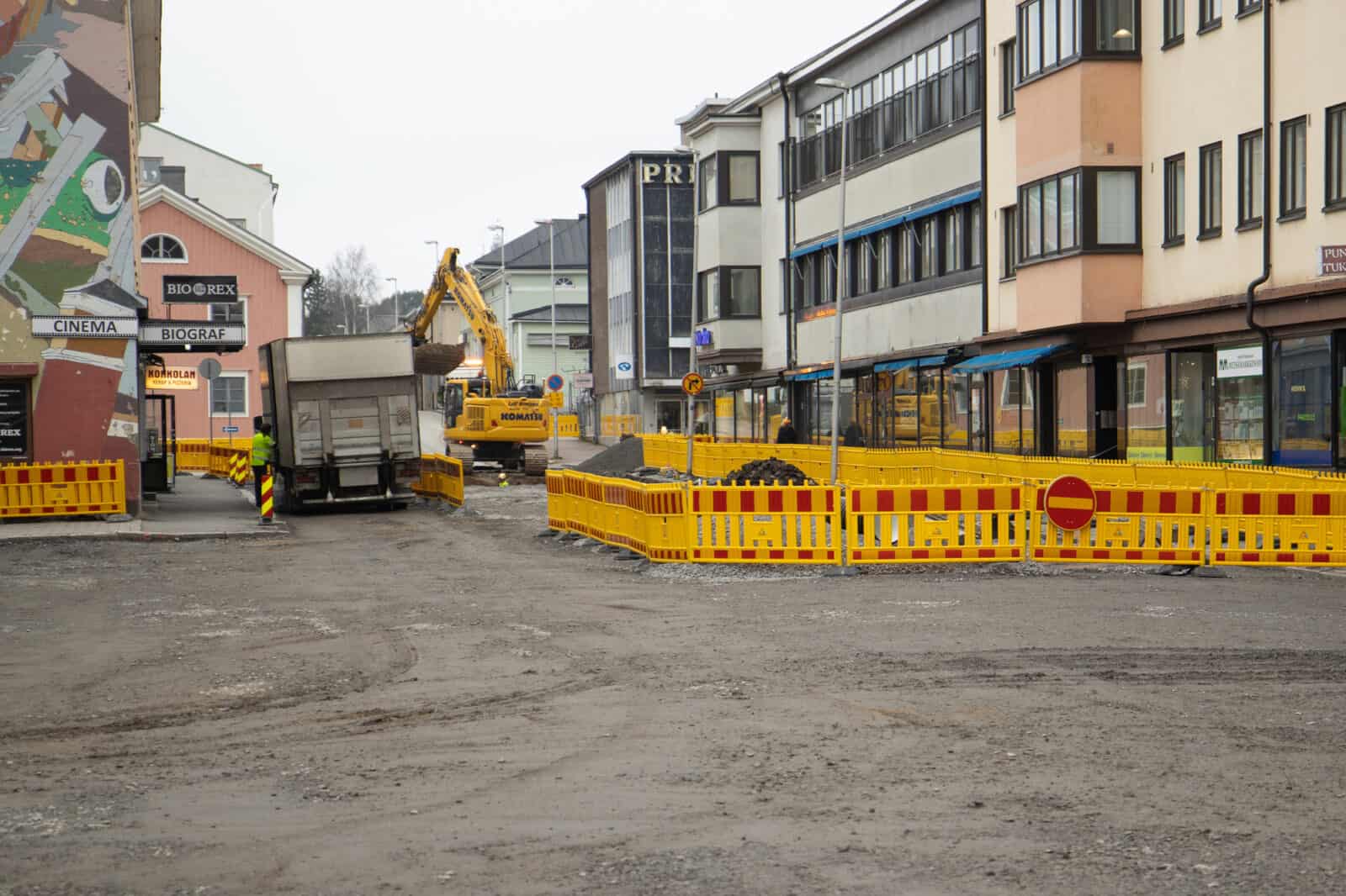 Gatuarbete i centrum