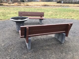 Lägerplatsen vid Kyrklunds våtmarksområde.