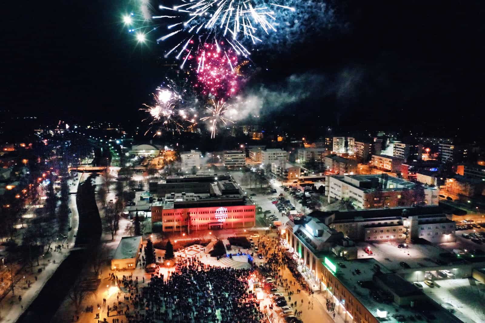 Uudenvuoden ilotulitus Kokkolassa