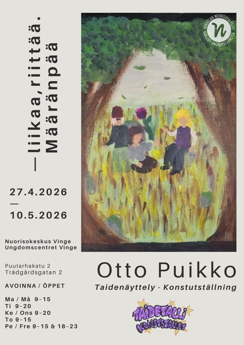 Julisteessa teos "Erilainen", Otto Puikko