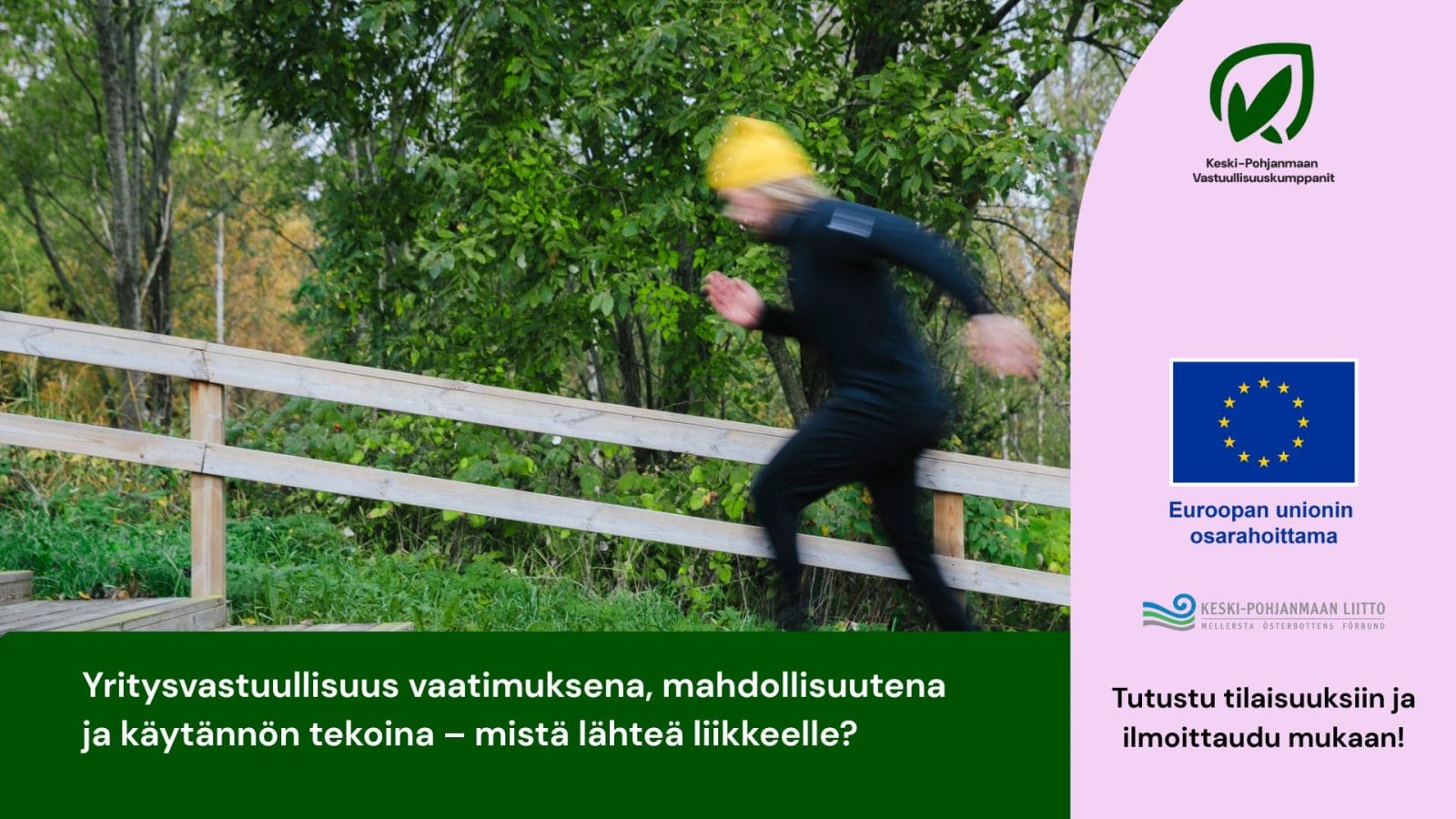 Kuntoportaita juokseva henkilö